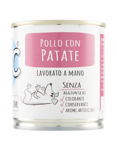 ADoC Dog Cibo Umido per Cani Mix 3 Pollo con Riso e Carote Pollo con Patate Tonnetto con Patate e Carote - 16 Lattine da 285gr