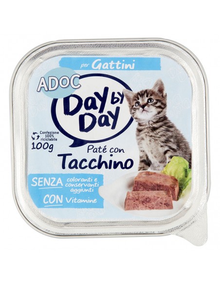 ADoC Day by Day Cat Pate with Turkey - Caja de 12 botes de 100gr - Petfood