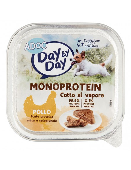 ADoC Day by Day Dog Monoprotein Pate with Chicken - Box of 12 100gr Pots - Pet Food