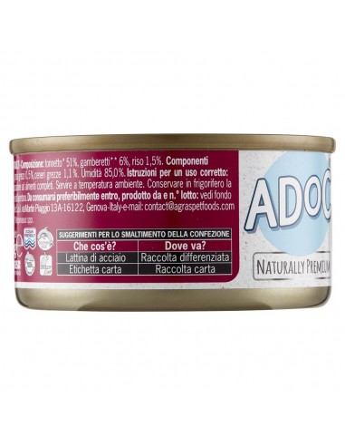 ADoC Cat Cat Thon aux Crevettes - 24 Boîtes de 85gr - Pet Food