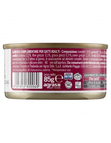 ADoC Cat Cat Atum com Camarões - 24 Latas de 85gr - Comida para Animais de Estimação