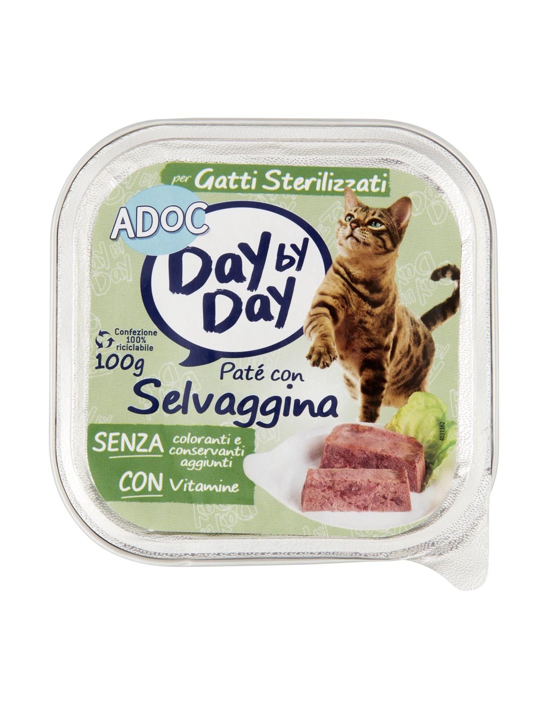 Pâté pour chats ADoC Day by Day pour chats Sterilizzati au gibier