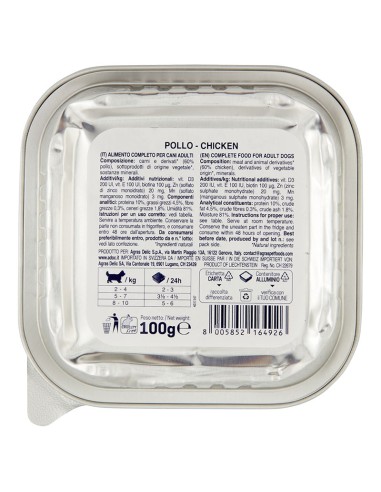 ADoC Day by Day Dog Cane Paté MIX MONOPROTEIN con Manzo Maiale e Pollo - 24 Vaschette da 100gr