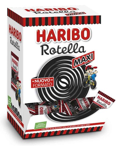 Haribo Rotella Réglisse - Pack de 200 x 9gr - Bonbons et Chewing Gum