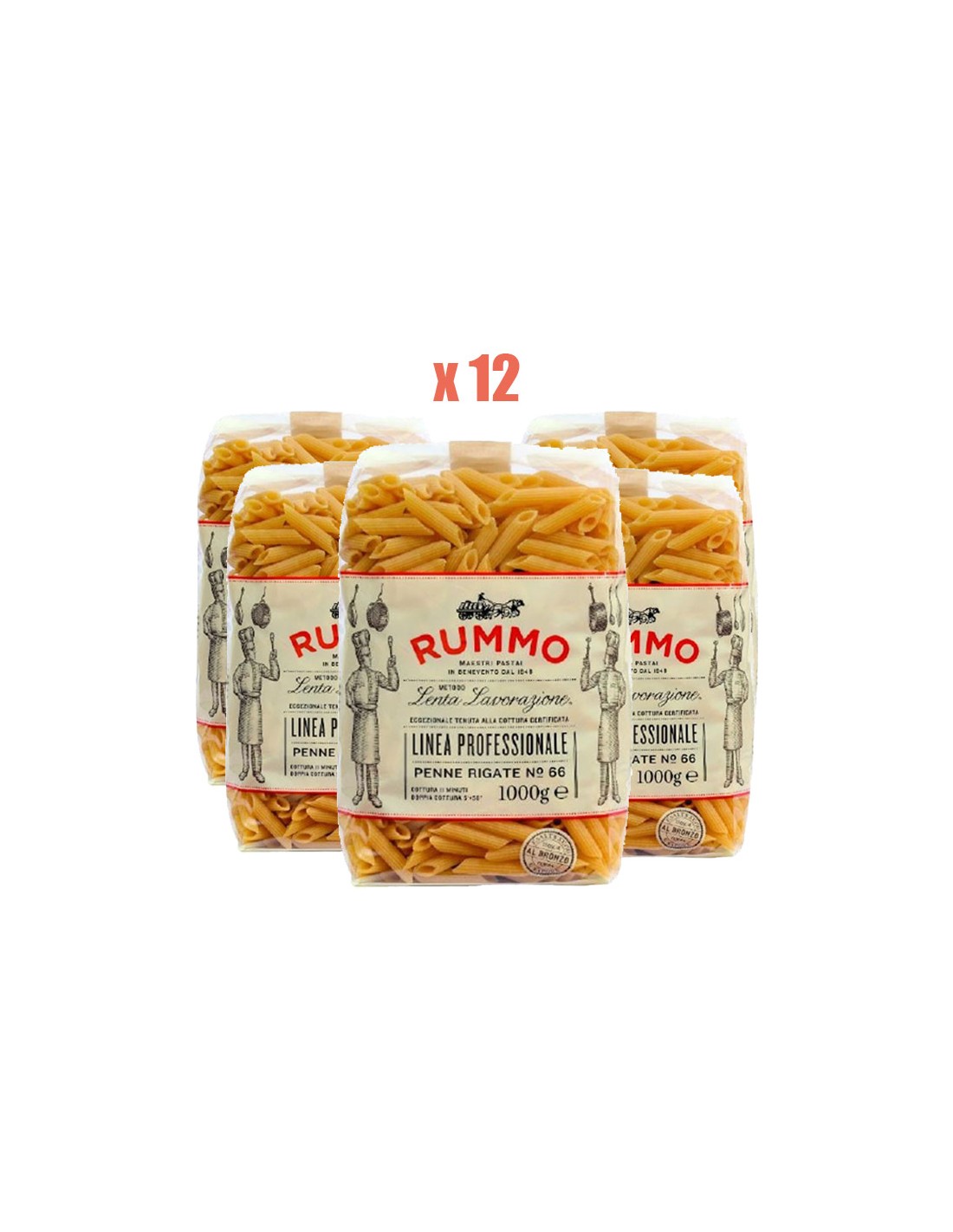 Pasta Rummo - 500 gr - Le Classiche - Penne Rigate N° 66 - Rummo - RU00130