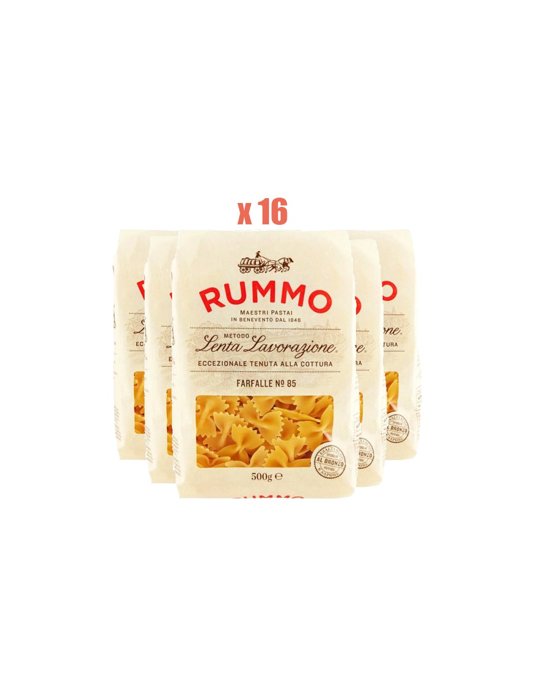 Pasta RUMMO Farfalle n° 85 - 16 Confezioni da 500gr - Pasta Rummo