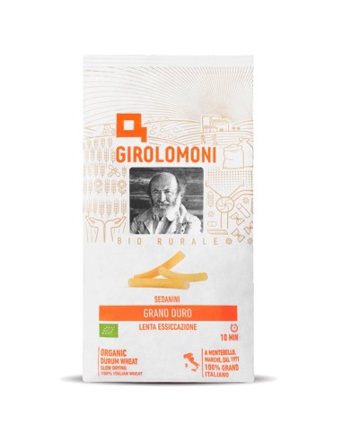 GIROLOMONI Pasta Sedanini Bio di Grano Duro - 12 paquets de 500gr