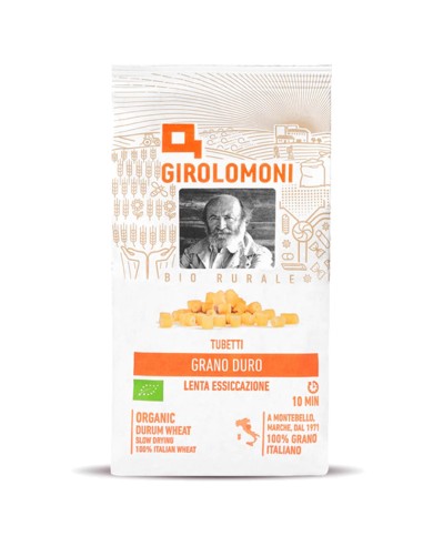 GIROLOMONI Pasta Tubetti Bio di Grano Duro - 12 x 500gr Packungen