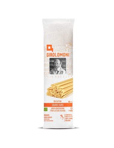 GIROLOMONI Pasta Bucatini Bio di Grano Duro - 12 packages of 500gr