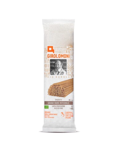 GIROLOMONI Pasta Fusilli Bio di Grano Duro Integrale - 12 paquets de 500gr