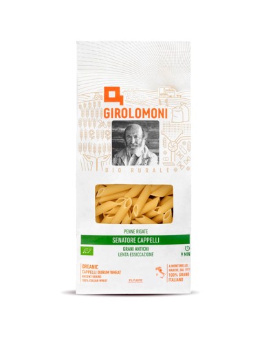 GIROLOMONI Nudeln Penne Rigate Senatore Cappelli Bio - 12 x 500gr Packungen