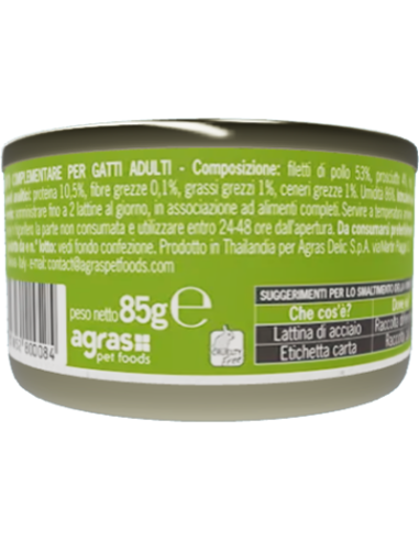 ADoC Cat Cat Frango com Presunto - 24 Latas de 85gr - Comida para Animais de Estimação