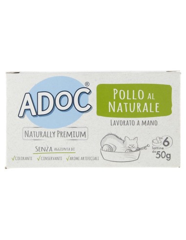ADoC Cat Cat MP Pollo Natural - 8 Cajas de 6 Latas de 50gr - Alimento para Mascotas