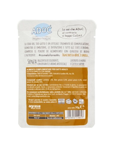 ADoC Cat Cat Tuna with Sardines - 20 Sachets of 70gr - Pet Food