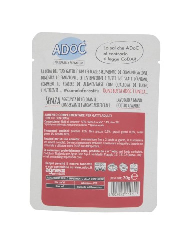 ADoC Cat Cat Atún con Besugo - 20 Sobres de 70gr - Alimento para mascotas