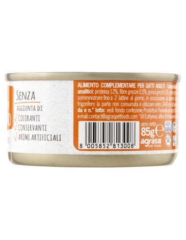 ADoC Cat Cibo Umido per Gatti MIX OCEANO VOLUPTAS Tonnetto con Gamberetti Polpo Alicette Prosciutto - 24 Lattine da 85gr