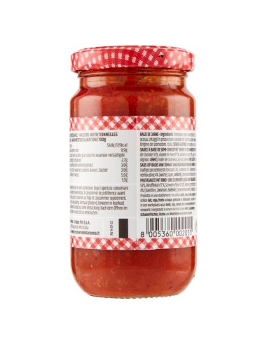 Le Conserve Della Nonna - Ragu di Carne - Tarro 190gr - Salsas y Especias
