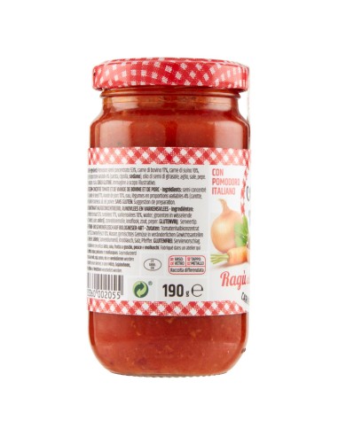 Le Conserve Della Nonna - Ragu di Carne - Barattolo da 190gr - Salse e Spezie