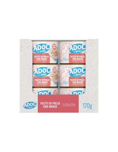 ADoC Cachorro Cachorro Frango com Carne - 24 Latas de 170gr - Alimentos para Animais de Estimação