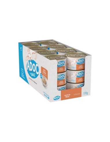 ADoC Dog Cane Filets de Poulet - 24 Boîtes 170gr - Pet Food