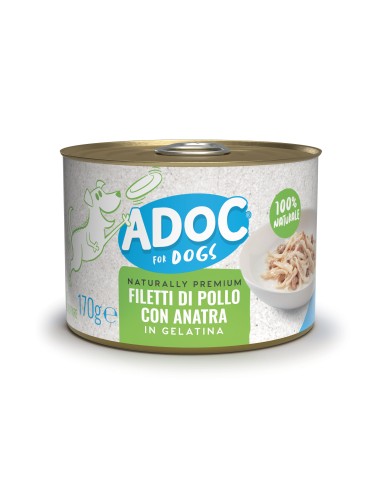 ADoC Alimento para perros MIX 4 Atún Pollo Carne Pato - 24 latas 170gr - Petfood