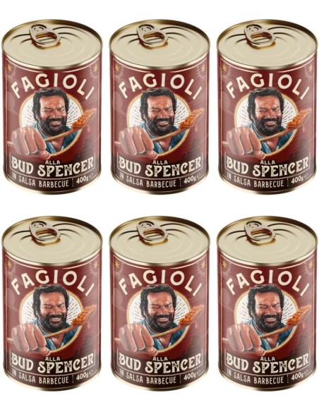 Fagioli alla Bud Spencer - 6 Barattoli SALSA BARBECUE BBQ da 400gr