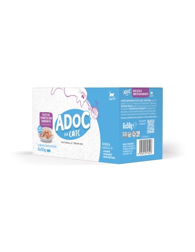 Dreesy por ADoC Cat Cat Atum com Camarões - 8 Caixa de 6 Latas de 50gr - Comida para Animais de Estimação