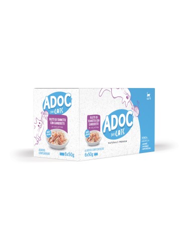 Dreesy by ADoC Cat Cat Atún con Camarones - 8 Caja de 6 Latas de 50gr - Alimento para mascotas