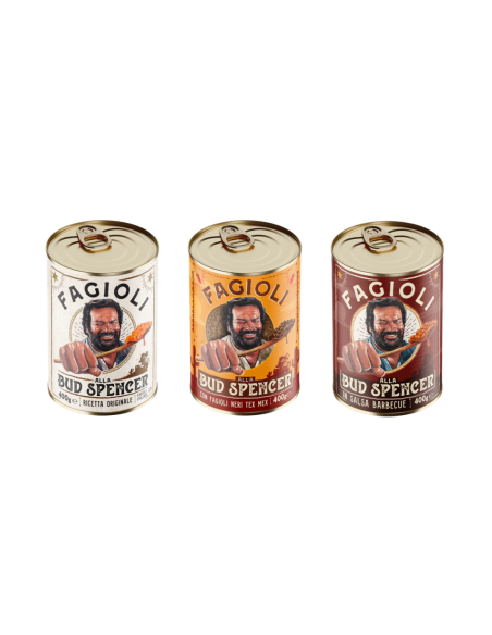 copy of Fagioli alla Bud Spencer - 2 Barattoli ORIGINAL 2 NERI TEX MEX e 2 SALSA BARBECUE BBQda 400gr