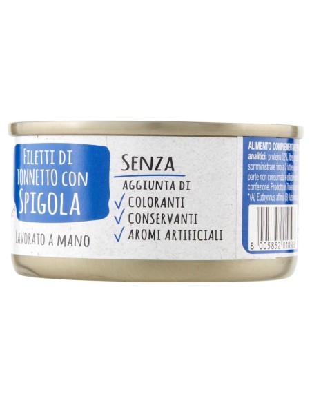 MIX 24 Lattine DA 85 gr ADoC Cat Gatto Cibo Umido per Gatti SHELTER BOX MIX MARE - 12 Alicette BIANCHETTI, 8 GAMBERETTI, 4 SPIGO