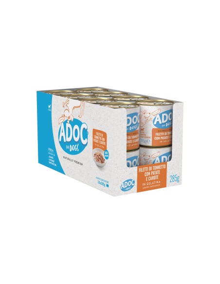 ADoC Dog Cane Tonnetto with Potatoes and Carrots - 16 Tins of 285gr - Pet Food