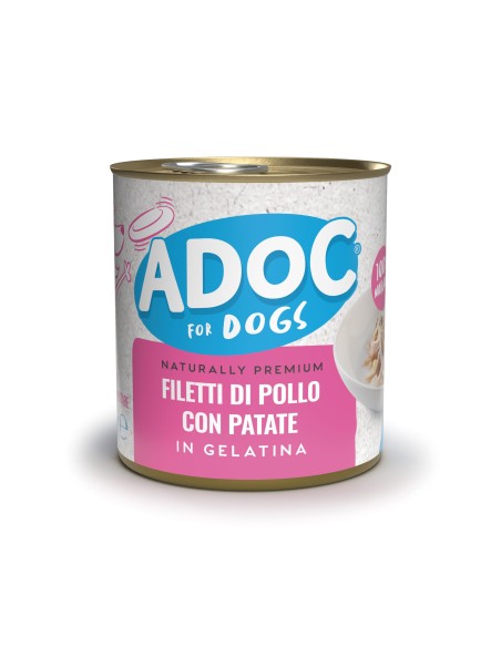 ADoC Perro Perro Pollo con Patatas - 16 Latas de 285gr - Alimento para Mascotas