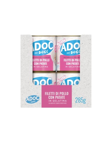 ADoC Dog Dog Chicken with Potatoes - 16 Tins of 285gr - Pet Food