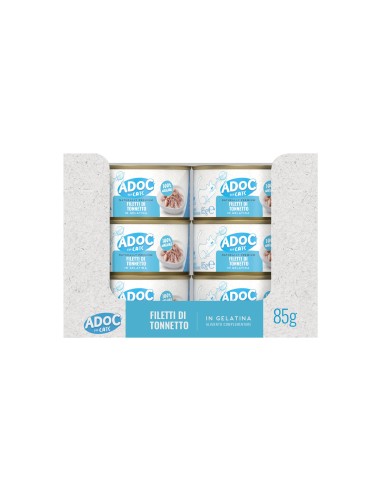 ADoC Cat Gatto Tonnetto - 24 Lattine da 85gr - Alimenti per Animali