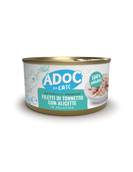 ADoC Cat Cat Atún con Anchoas - 24 Latas de 85gr - Alimento para mascotas