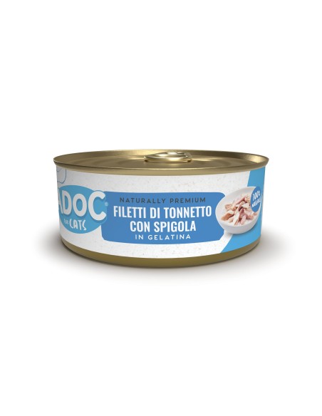 ADoC Cat Gatto MP Tonnetto con Spigola - 8 Box da 6 Lattine da 50gr - Alimenti per Animali