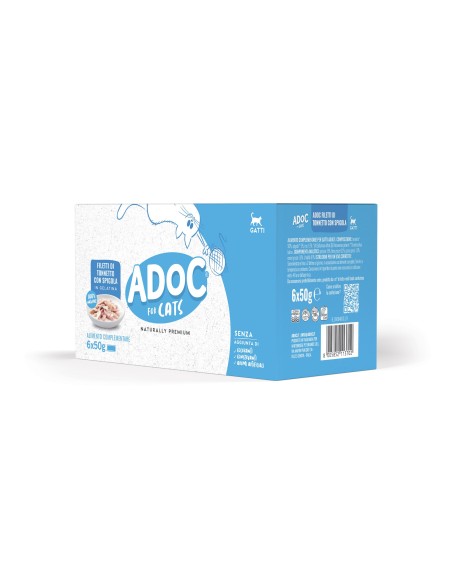 ADoC Cat MP Cat Atún con Lubina - 8 Cajas de 6 Latas de 50gr - Alimento para mascotas