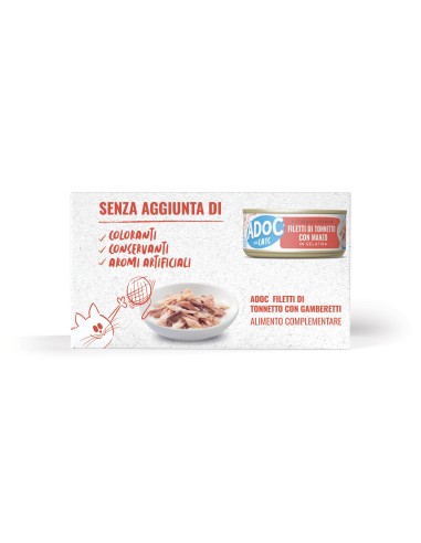 ADoC Cat Cat MP Atún con Ternera - 8 Cajas de 6 Latas de 50gr - Alimento para Mascotas