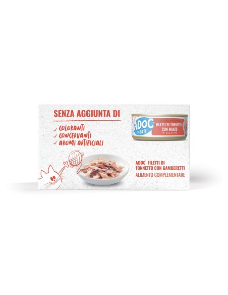 ADoC Cat Cat MP Atún con Ternera - 8 Cajas de 6 Latas de 50gr - Alimento para Mascotas