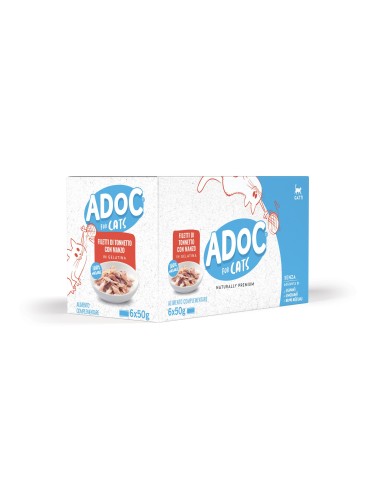 ADoC Cat Cat MP Atún con Ternera - 8 Cajas de 6 Latas de 50gr - Alimento para Mascotas