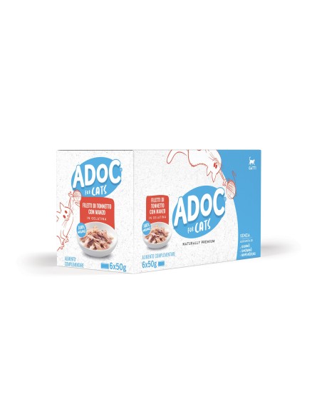 ADoC Cat Cat MP Atún con Ternera - 8 Cajas de 6 Latas de 50gr - Alimento para Mascotas