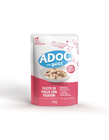 ADoC Perro Perro Pollo con Hígados - 20 Sobres de 100gr - Alimento para Mascotas