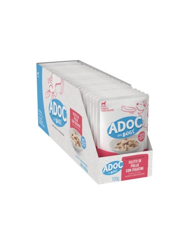 ADoC Perro Perro Pollo con Hígados - 20 Sobres de 100gr - Alimento para Mascotas