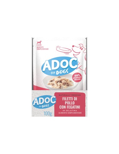 ADoC Dog Dog Chicken with Livers - 20 Sachets of 100gr - Pet Food