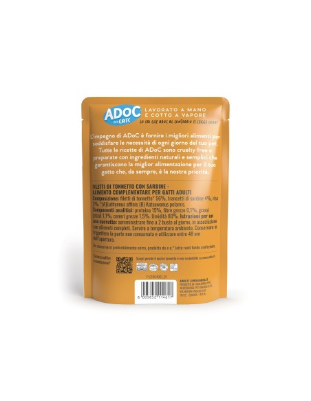 ADoC Cat Cat Atún con Sardinas - 20 Sobres de 70gr - Alimento para mascotas