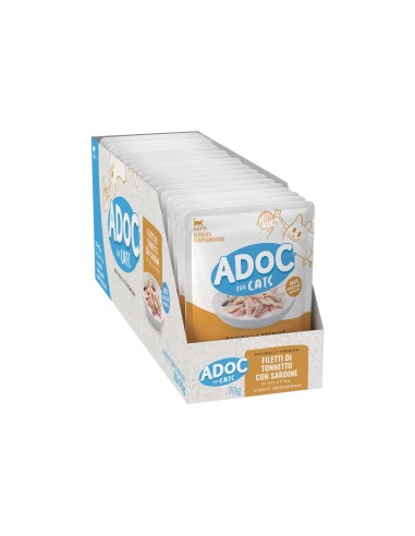 ADoC Cat Cat Atún con Sardinas - 20 Sobres de 70gr - Alimento para mascotas