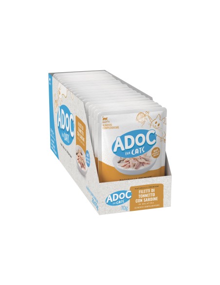 ADoC Cat Cat Atún con Sardinas - 20 Sobres de 70gr - Alimento para mascotas