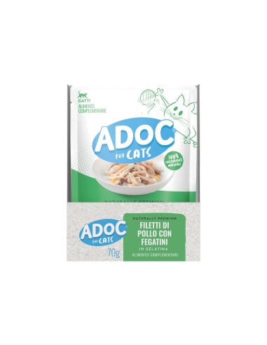 ADoC Cat Cat Chicken with Livers - 20 Sachets of 70gr - Pet Food