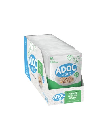 ADoC Gato Gato Pollo con Hígados - 20 Sobres de 70gr - Alimento para Mascotas