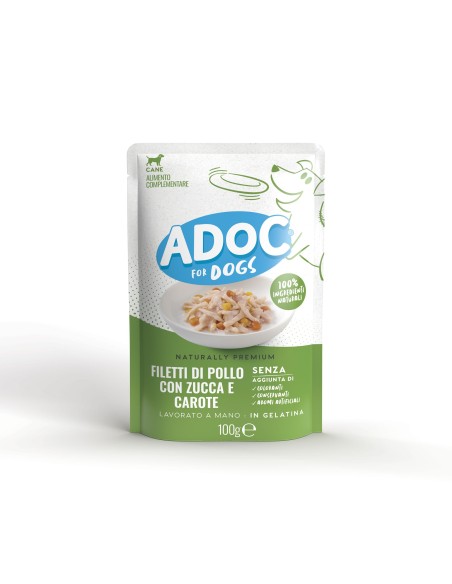 ADoC Dog Dog Chicken with Pumpkin and Carrots - 20 Sachets of 100gr - Pet Food